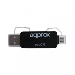 ADAPTADOR MICRO SD/SD/MMC A USB/MICRO USB APPROX LECTOR MIC